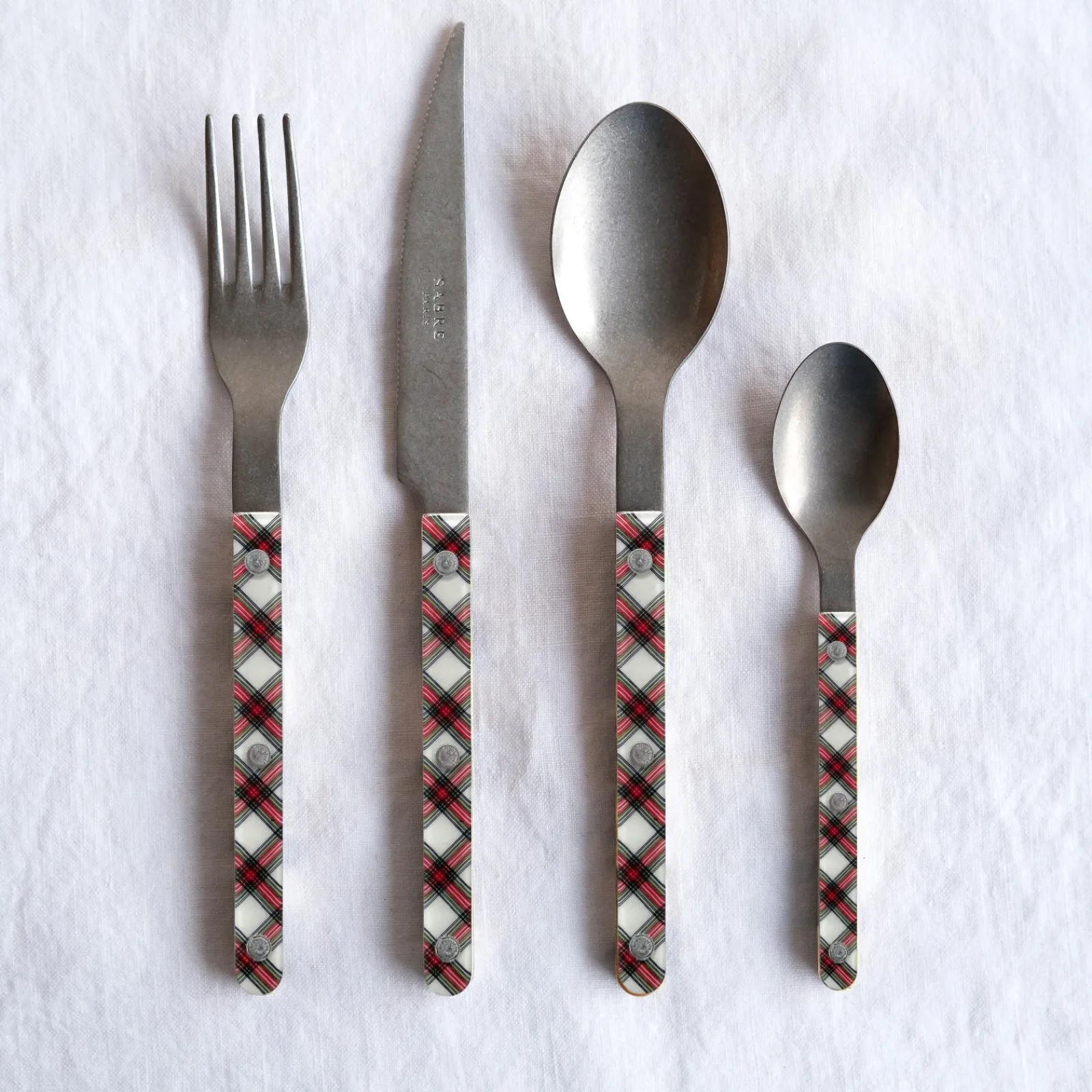 Sabre Paris Bistrot Vintage Tartan, Blanc Best